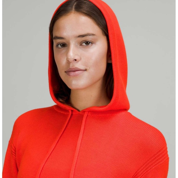 Lululemon Double Knit Sweater Hoodie Autumn Red - Picture 3 of 9